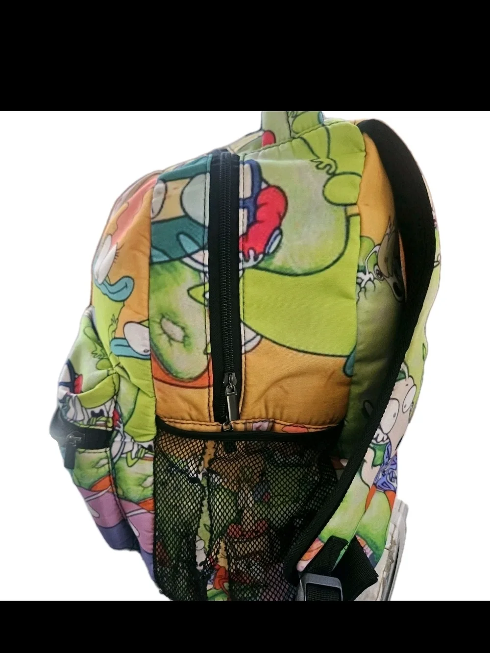 Retro 90s Nickelodeon Characters Mash-up Backpack. Rocko's Modern, Ren&Stimpy